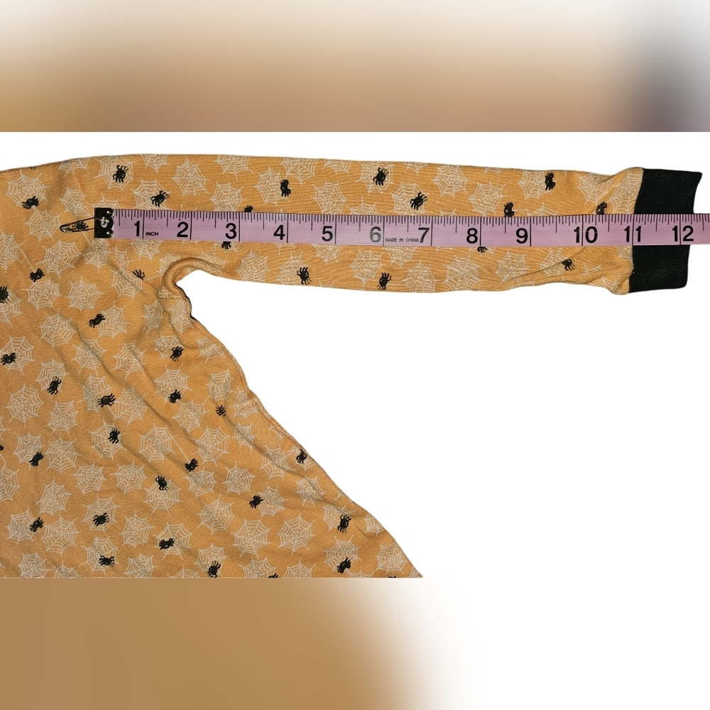 Burt’s Bees Kids Halloween Spider Pajamas Orange Black Organic Cotton Sz 3T - Picture 12 of 15